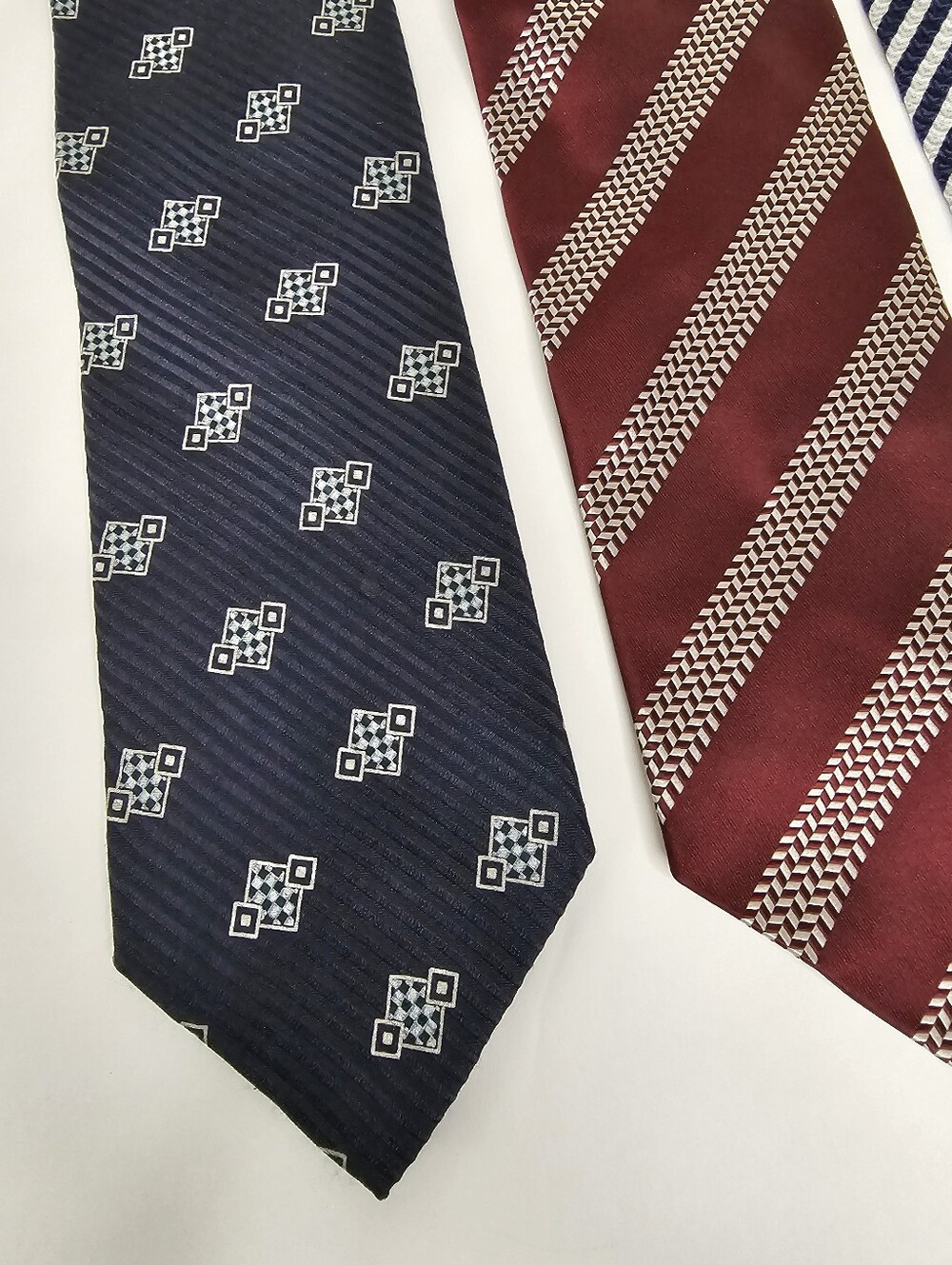Giorgio Armani Classico Tie Bundle Of 4 in Classic Navy, Burgundy, Blue & Tan - Picture 2 of 11